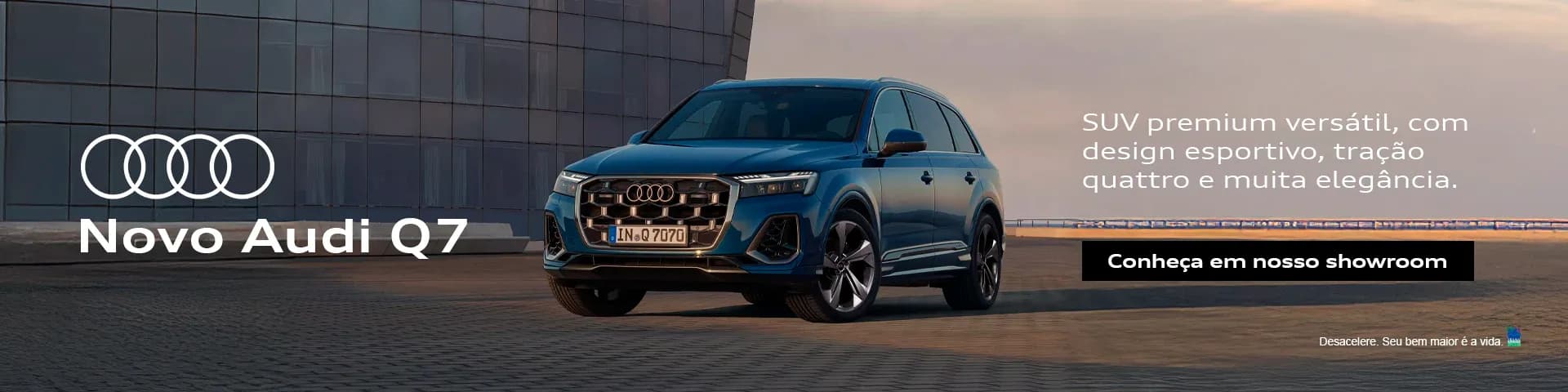 Novo Audi Q7 - SUV premium versátil - conheça em nosso showroom