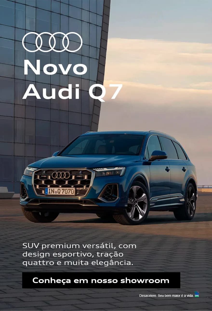 Novo Audi Q7 - SUV premium versátil - conheça em nosso showroom