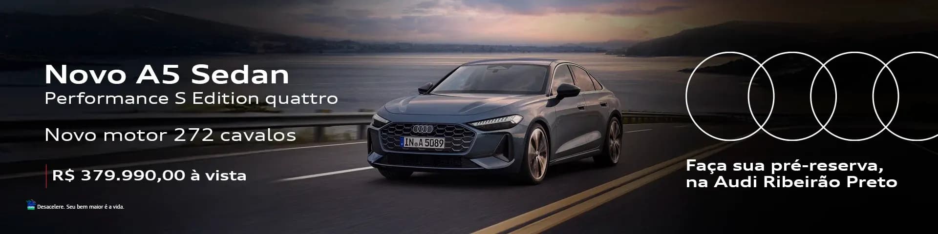 NOVO A5 SEDAN - MOTOR 272 CAVALOS 